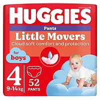 Підгузки-трусики Huggies Little Movers/Pants 4 Mega 9-14 кг для дівчаток 52 шт (5029053547541)