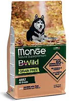 Monge Dog BWILD GR.FREE All breeds Adult сухий корм для собак усіх порід з лососем 15КГ