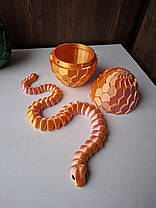 Іграшка 3Д змія в яйці. Яйце дракона з рухомою змійкою всередині, фото 4