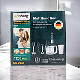 Блендер занурювальний 4в1 1200Вт Rainberg Універсальний блендер з чашею Ручний блендер подрібнювач, фото 10