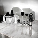 Блендер занурювальний 4в1 1200Вт Rainberg Універсальний блендер з чашею Ручний блендер подрібнювач, фото 9