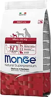 Monge Dog Mini Adult сухий корм для дорослих собак дрібних порід, курка з рисом, 15КГ