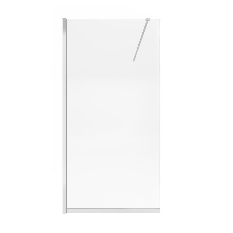 Душова перегородка Qtap Walk-In Standard CRM201.C8 100х190 см, скло Clear 8 мм, покриття CalcLess