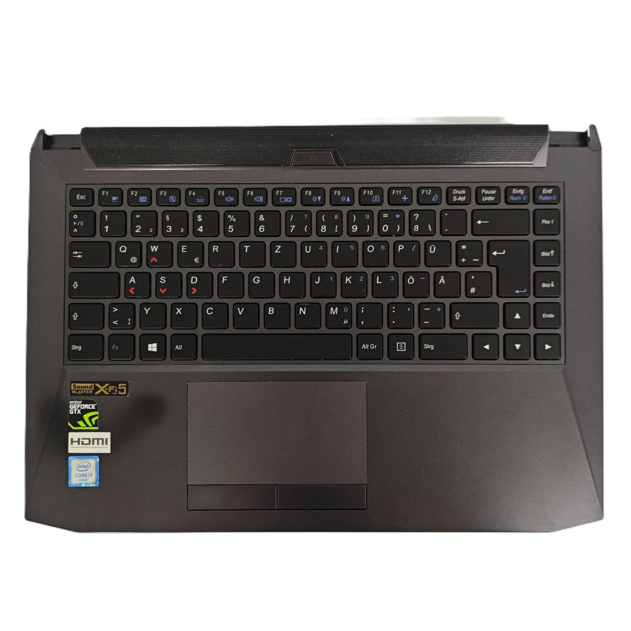 Топкейс с клавиатурой и тачпадом для ноутбука XMG (Schenker) Laptop P406-FMH (6-39-P64F2) "Б/У"