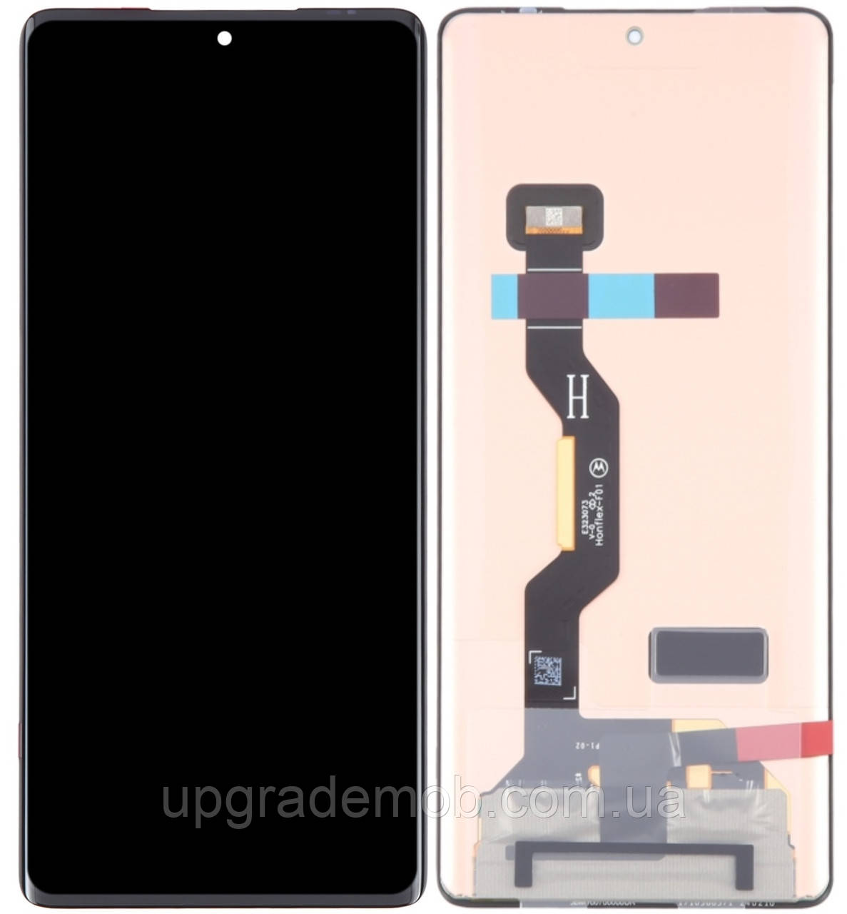 Дисплей модуль тачскрин Motorola XT2403 Edge 50 Pro чорний P-OLED оригінал, фото 1
