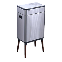 Сенсорне відро для сміття на ніжках Jah5525 40 л корпус сріблястий металік (Papatya-TM)