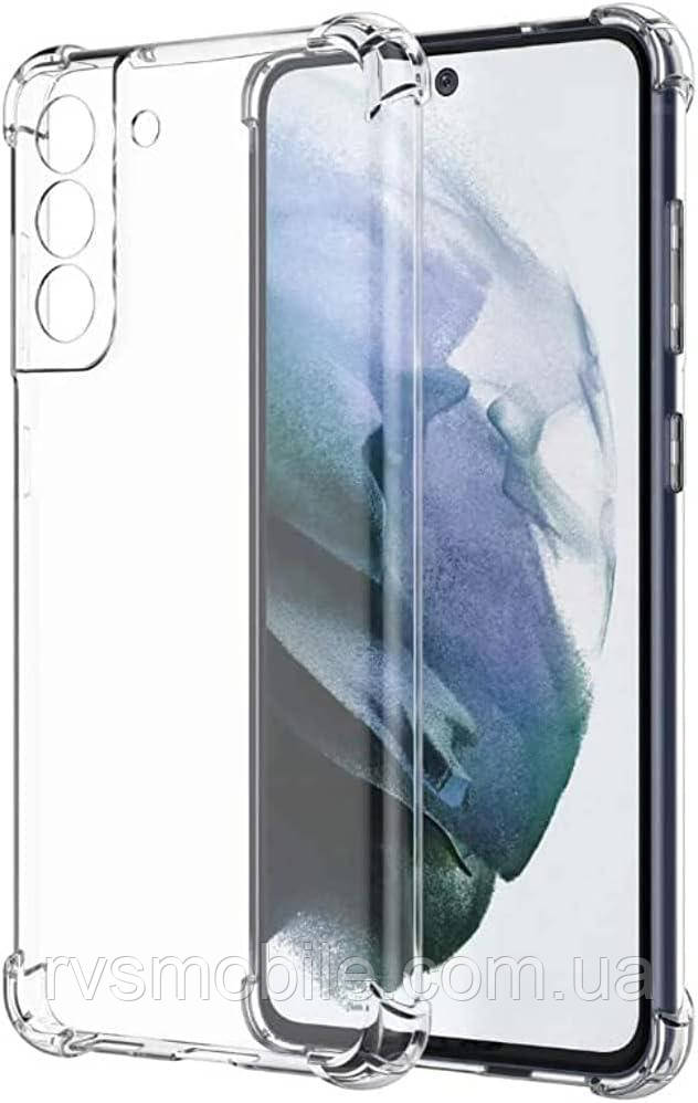 Силіконовий чохол для Samsung Galaxy S21 FE - Прозорий (посилені кути)