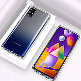Силіконовий чохол для Samsung Galaxy M31S — Прозорий (посилені кути), фото 3