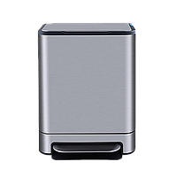 Ведро для мусора с педалью и внутренним ведром Jah7115 Soft close 30л Металлик (Papatya-TM)