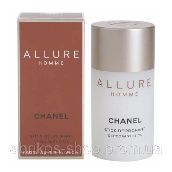 Stick Allure Homme Chanel Стік дезодорант Алюр Хом Шанель Оригінал Франція 75 мл., фото 1