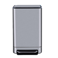 Відро для сміття з педаллю та внутрішнім відром Jah7116 Soft close 40 л Металік (Papatya-TM)