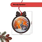 Набір новорічних іграшок-пазлів для ялинки Лісові історії, 3 шт., 15х12 см, картонна коробка, фото 2