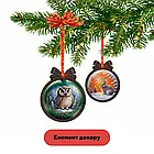 Набір новорічних іграшок-пазлів для ялинки Лісові історії, 3 шт., 15х12 см, картонна коробка, фото 5