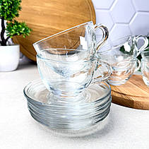 Набір чашок з блюдцями Pasabahce Басик 6шт 240 мл (97948), фото 4