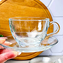 Набір чашок з блюдцями Pasabahce Басик 6шт 240 мл (97948), фото 5