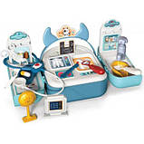 Набір лікаря "Корівка", 2 в 1 , 15 аксесуарів, валіза-рюкзак, фото 2