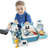 Набір лікаря "Корівка", 2 в 1 , 15 аксесуарів, валіза-рюкзак, фото 4