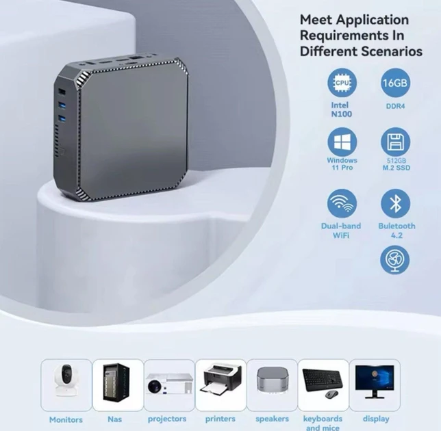 Міні ПК Firebat AK2 Plus 16/512Gb, N100, Windows 11 Pro