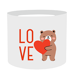 Наліпка на капелюшну коробку 20х17см - Love