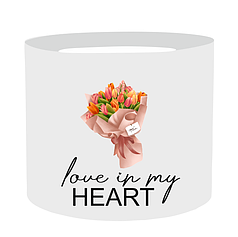 Наліпка на капелюшну коробку 20х17см - Love in my heart