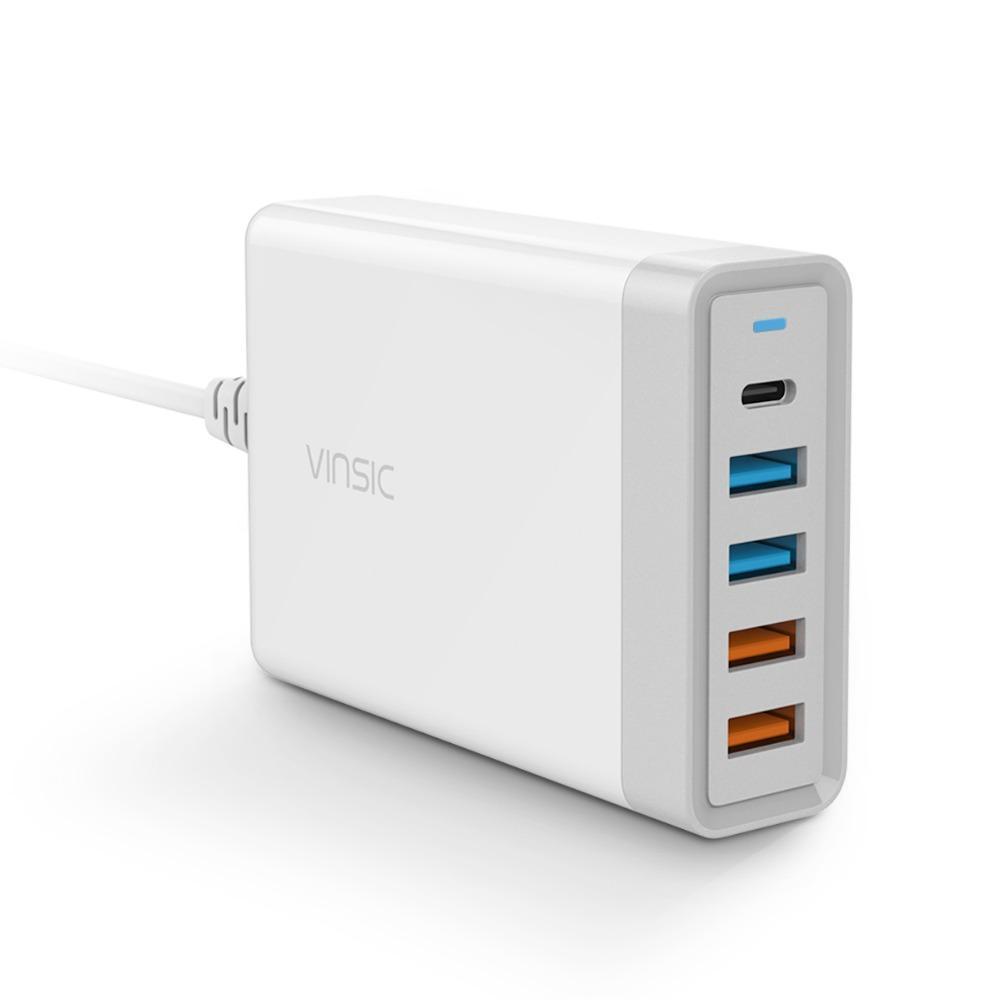Адаптер заряджання мережевий VINSIC VSCW506 (5 USB)