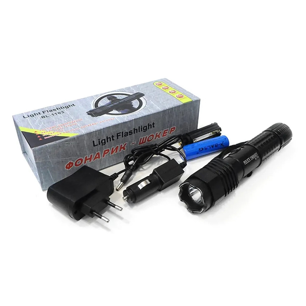 Ліхтарик акумуляторний у руку BL IIOЗ (ліхтар + woker), фото 1