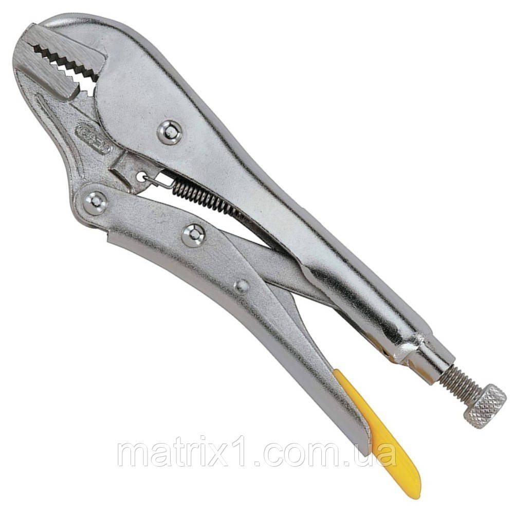 Кліщі затискні STANLEY з фіксатором і V-подібними губками, l = 225 мм
