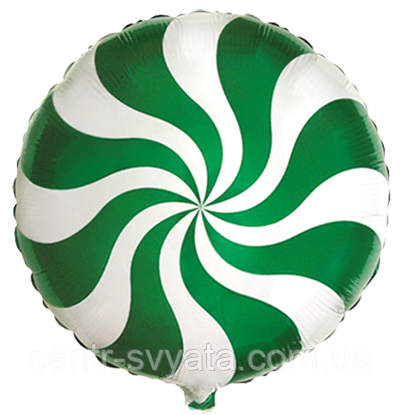 Фольгована кулька Flexmetal 18"(45 см) Коло Цукерка карамель зелена