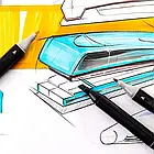 Набір двосторонніх маркерів 36 шт. на спиртовій основі Sketch Marker У сумці, фото 7