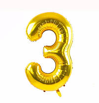 Фольгована куля цифра "0" Золото 32" (80 см) Leader