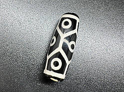 Бусина Дзі 9 очей Черепаха чорна, 2 сорт