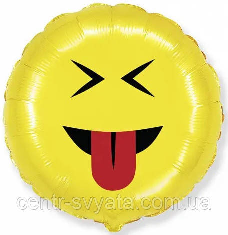 Фольгована кулька Flexmetal 18"(45 см) Коло Смайл "FUN"