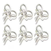 Набір кілець для серветок Бантики Silver 6 шт