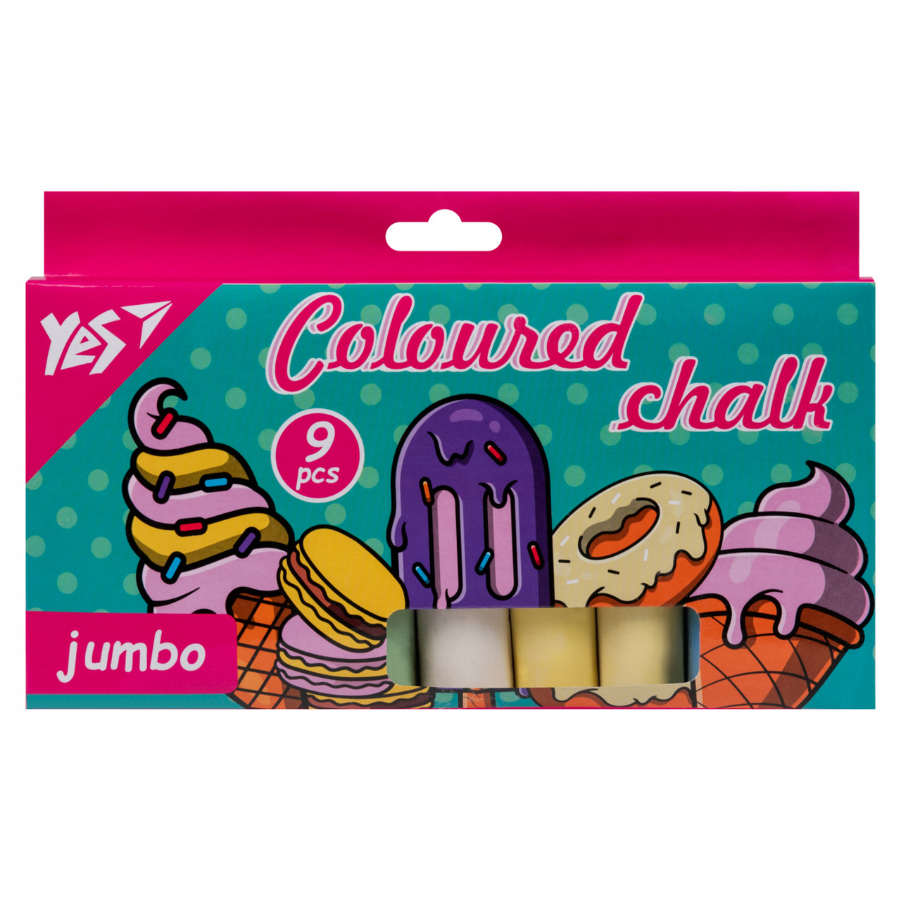 Крейда кольорова Yes Sweet Cream 9 шт JUMBO, фото 1