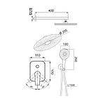 Душова система універсальна Slavonice прихованого монтажу на два споживача QTSLA113GMB45899 Gunmetal Black PVD Qtap, фото 2