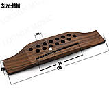 Бридж (струнотримач) для 12-тиструнної ї гітари (палісандр) 170х45х8, фото 6