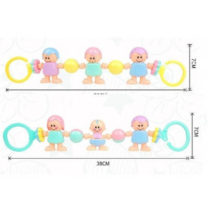 Брязкальце на коляску Y-27A/28A 2 види мікс в пакеті р.38х7см, фото 1