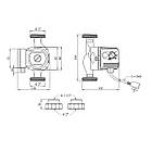 Насос циркуляційний фланцевий Pumpman GRS32/60/180 Нmax 6 м Qmax 3,3 куб.м 93 Вт, фото 2