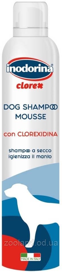Inodorina Shampoo Mousse Clorexidina, 300 мл