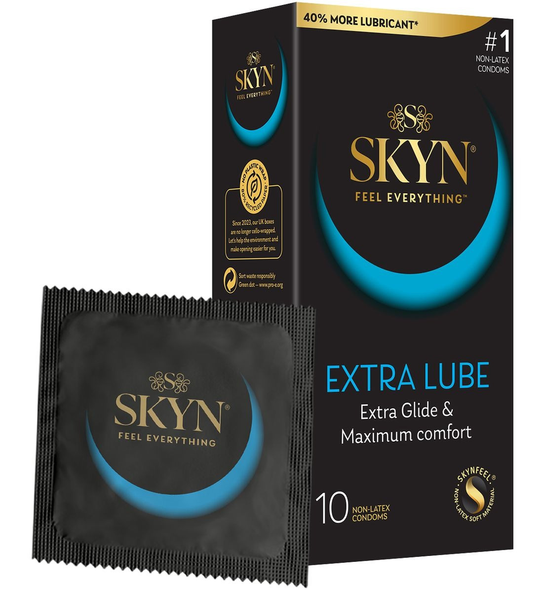 Презервативи ультратонкі SKYN Extra Lube з поліізопрену (ціна за пачку, 10 шт.