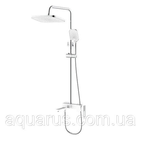 Душова колона Mixxus Premium WALTER 009-J WHITE-CHROME зі змішувачем (MI6622), фото 1