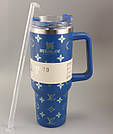 Термос термочашка Stanley Quencher H2.0 Tumbler з нержавіючої сталі 1,18 л Royal Blue Monogram KT6007835, фото 3