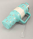 Термос термочашка Stanley Quencher H2.0 Tumbler з нержавіючої сталі 1,18 л Turquoise Monogram KT6007837, фото 4