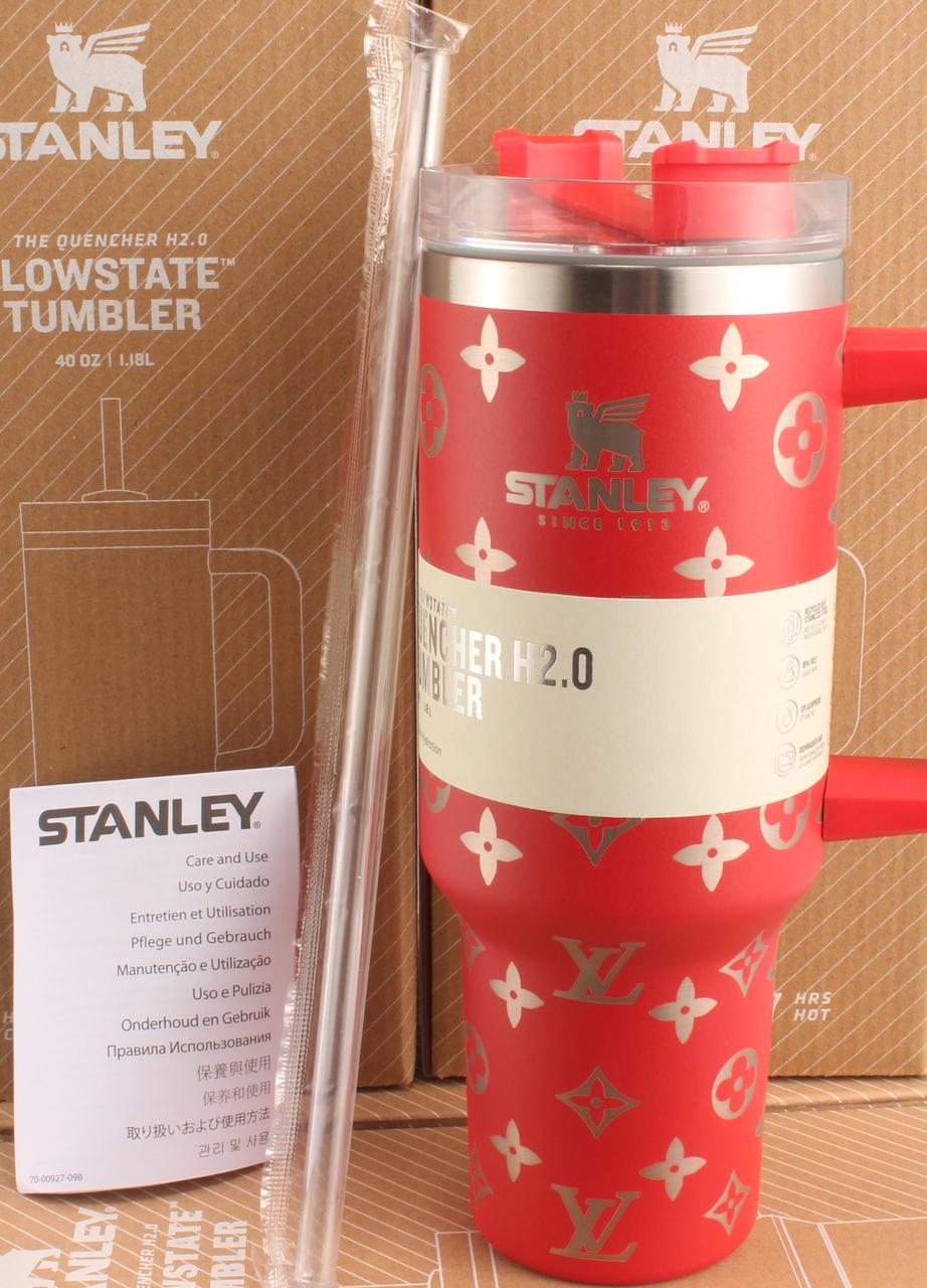 Термос термочашка Stanley Quencher H2.0 Tumbler з нержавіючої сталі 1,18 л Red Monogram KT6007838
