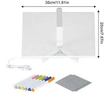 Світлодіодна дошка для малювання та нічник DIY Lamp з USB + фломастери (20*30 см), фото 4