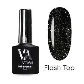 Світловідбиваючий топ для нігтів Valeri Top Flash, 12 мл