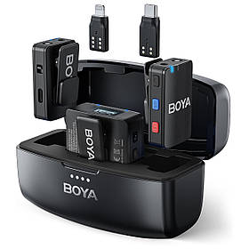 Мікрофон бездротовий для телефона камери подвійний рекордер Type-C Lightning BOYA BOYAMIC