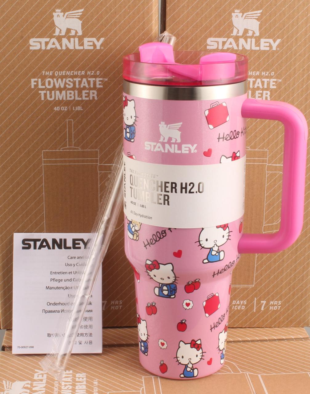 Термос термочашка Stanley Quencher H2.0 Tumbler з нержавіючої сталі 1,18 л Bright Pink KT6007847