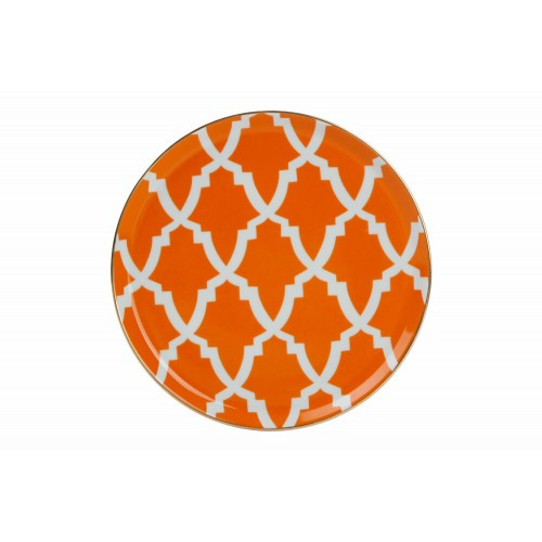Тарілка для піци 20 см Porland Morocco помаранчева DS3 порцелянова 162920/M3, фото 1