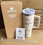 Термос термочашка Stanley Quencher H2.0 Tumbler з нержавіючої сталі 1,18 л Cream Marble KT6007808 - B1-Уцінка, фото 3